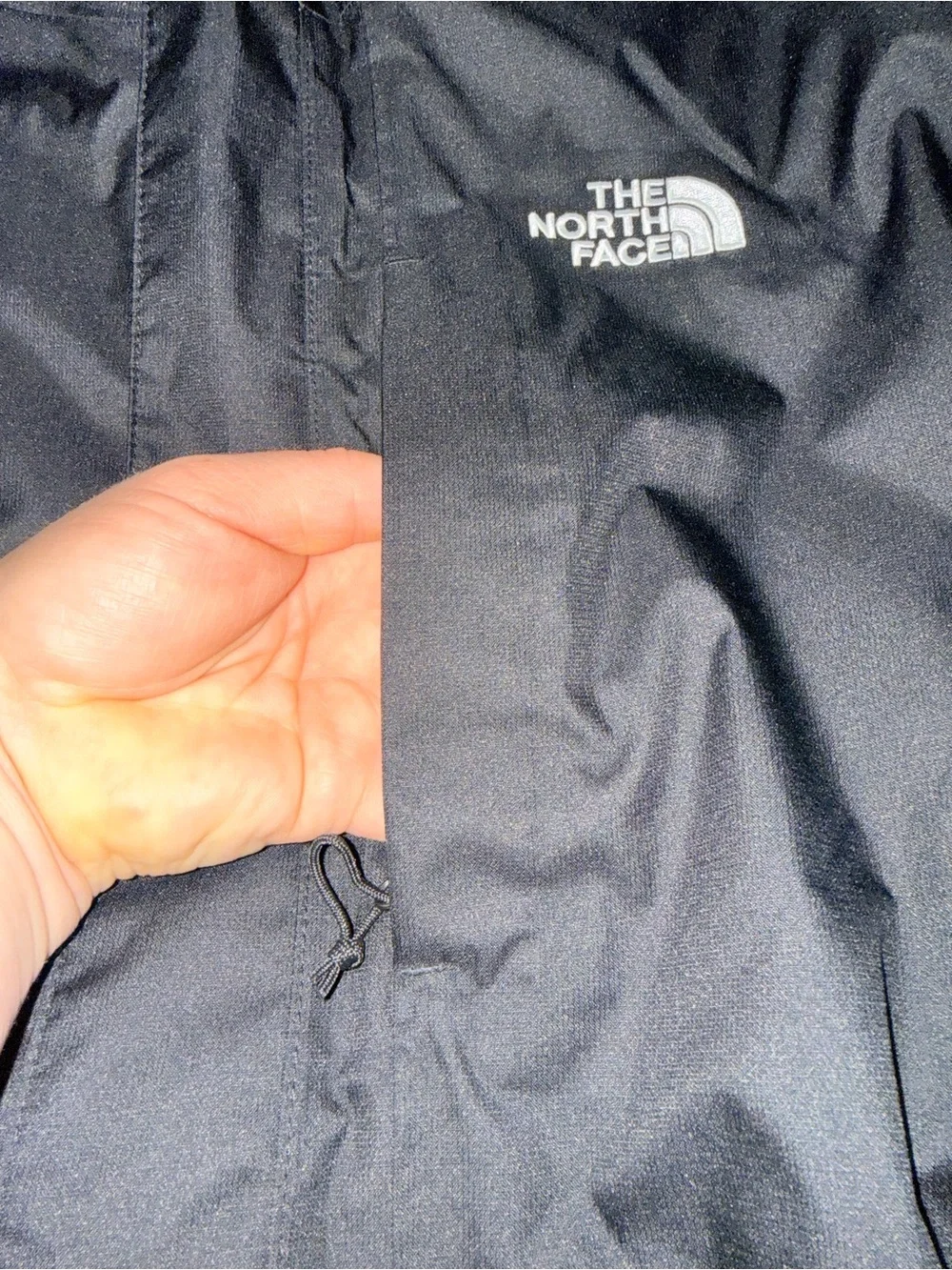 The North Face Black Hooded Rain Coat